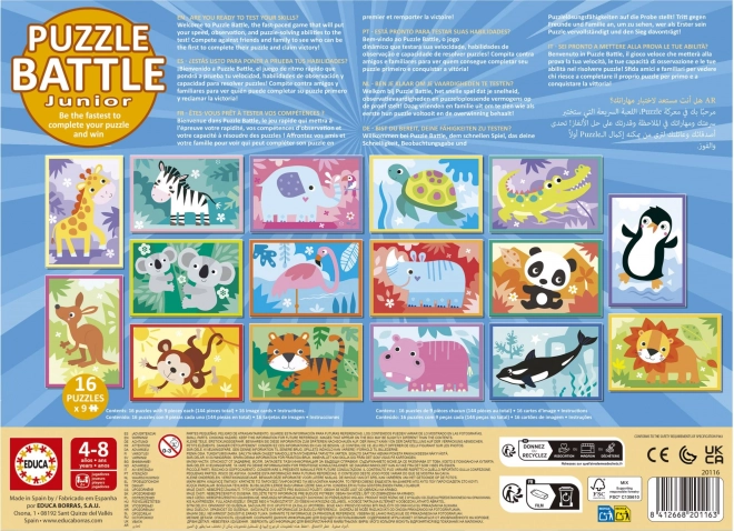 Educa Animal Battle Puzzle Challenge