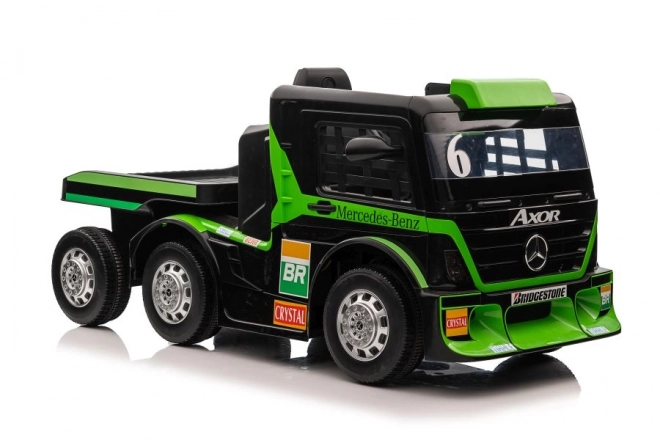 Electric Mercedes Ride-On Car with Trailer - Green