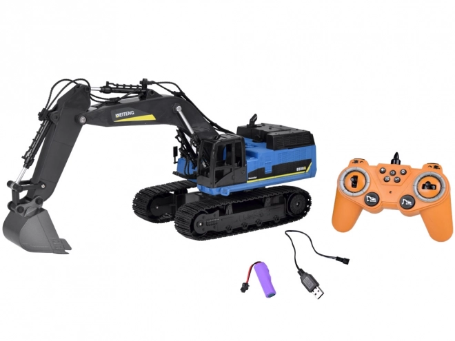 Remote Controlled Excavator with Smoke and LED Effects