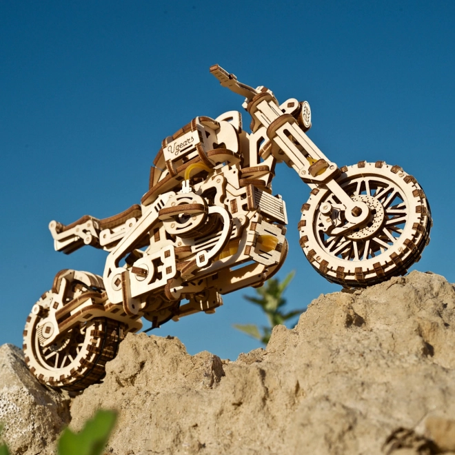 Ugears 3D Wooden Mechanical Puzzle Motorcycle with Sidecar