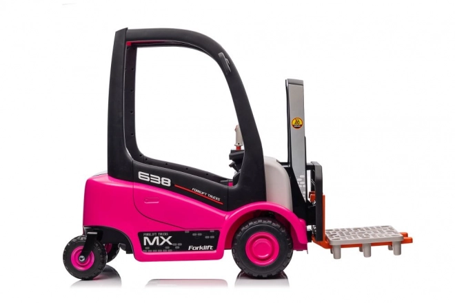 Pink Battery-Powered Forklift