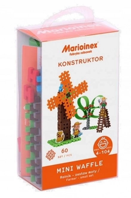 Mini Waffle Construction Blocks - Farmer Set Small Blister