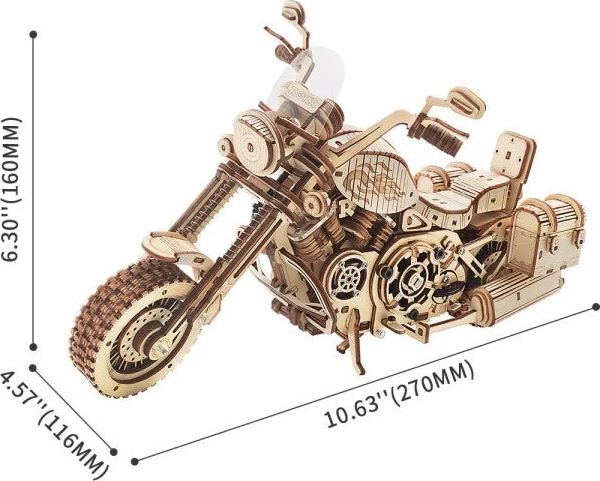 Robotime Rokr 3D Wooden Puzzle Cruiser Motorcycle