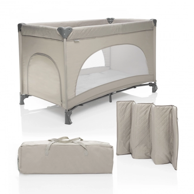 Folding Travel Cot Lely Sand Beige