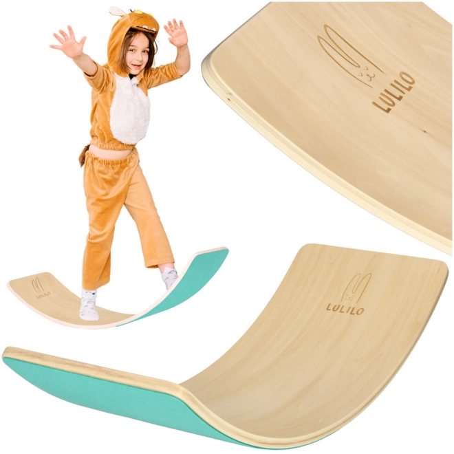 Balancing Board with Grey Felt for Kids Lulilo Ailo – Turquoise