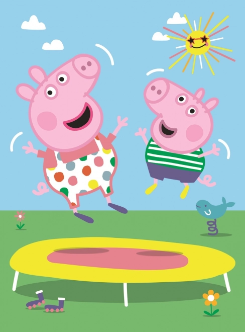 Peppa Pig Jumping on Trampoline Puzzle - 20 Pieces