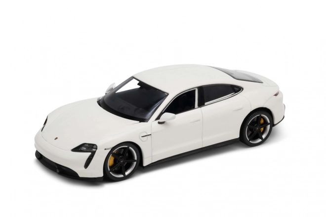 Welly Porsche Taycan Turbo S Model Car Cream