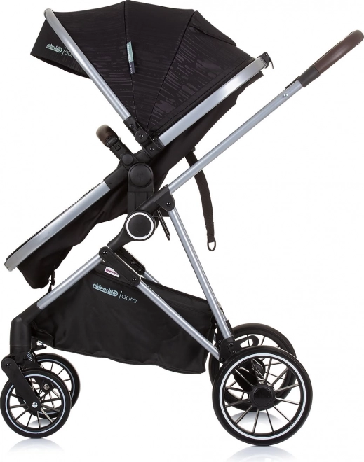 Chipolino stroller aura 2-in-1 obsidian silver