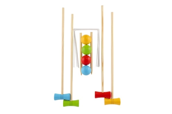 Éléments en bois multicolores