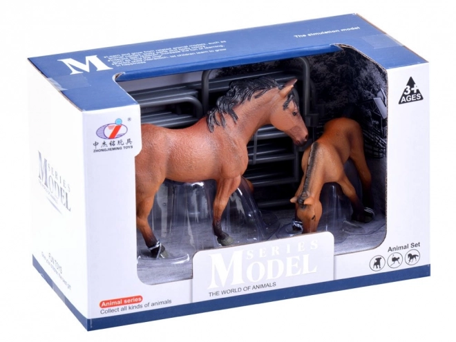 Horse and Foal Figurine Set – D