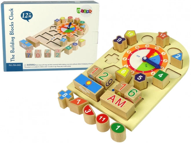 Wooden Educational Clock Shape Sorter