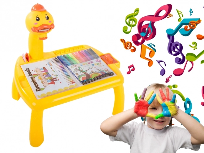 Children's Drawing Projector Table Set