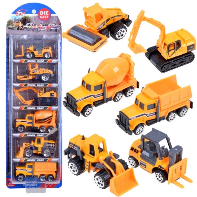 set of 6 metal construction vehicles – construction