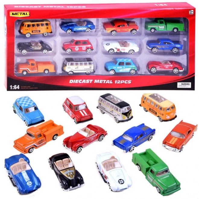 Retro Metal Toy Cars Set