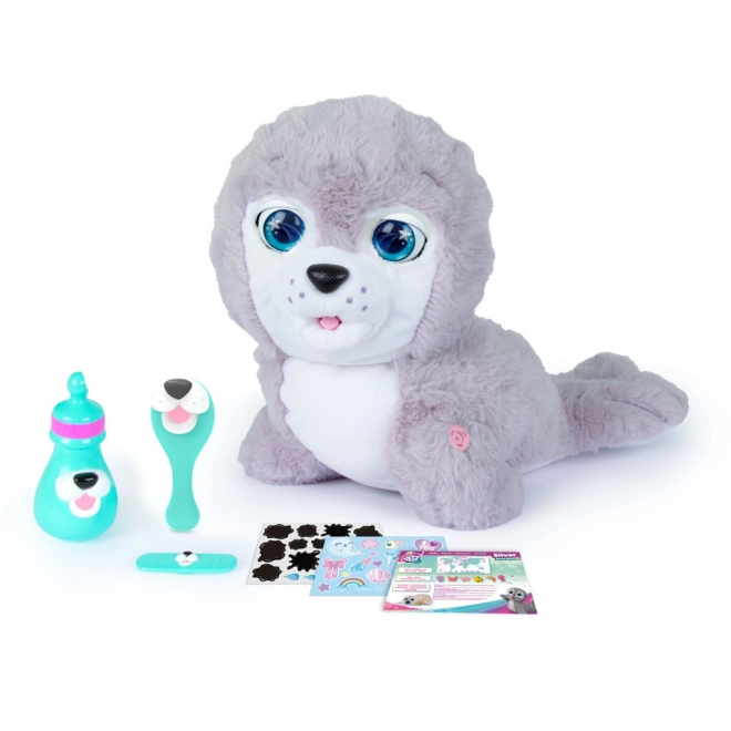 Interactive Plush Seal Silver