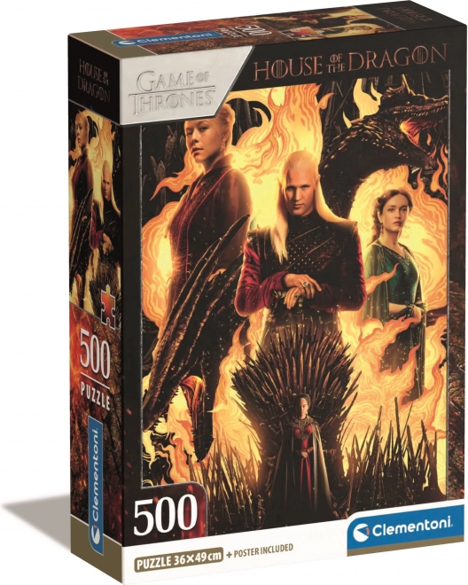 Clementoni Game of Thrones Dragon House Puzzle 500 Pieces