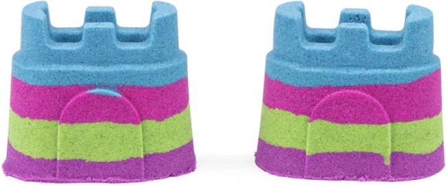 Vier regenboogkleuren om te mengen en te lagen