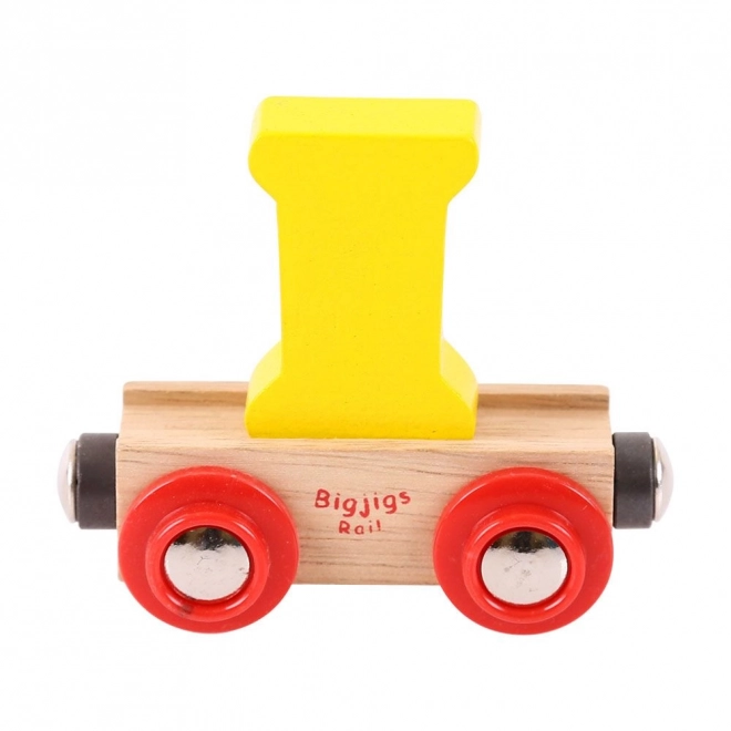 Bigjigs Rail Wooden Train Carriage Letter I