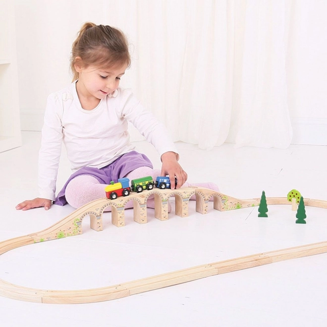 Bigjigs Rail Long Wooden Bridge