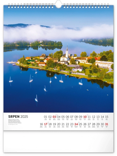 Wall Calendar Czech Republic 2025