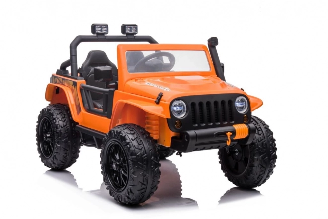 Orange Battery-Powered Ride-On Car