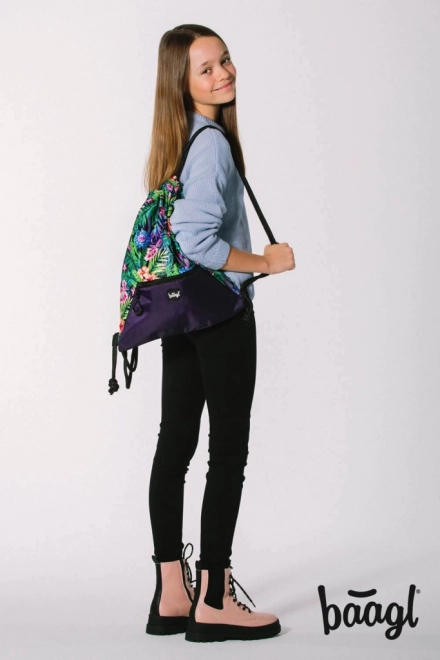 Tropical Sports Bag with Pocket