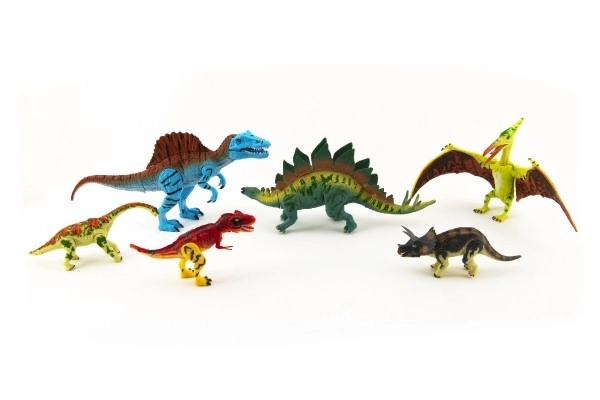 Set of 6 Moving Dinosaur Figurines in a Box