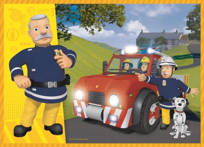 Brave FIREMAN SAM 4-in-1 Puzzle Set