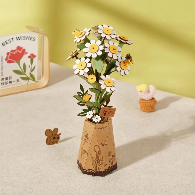 3D Wooden Puzzle Chamomile