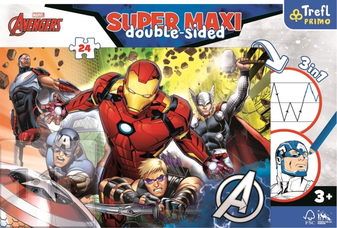 Double-sided puzzle Avengers super size