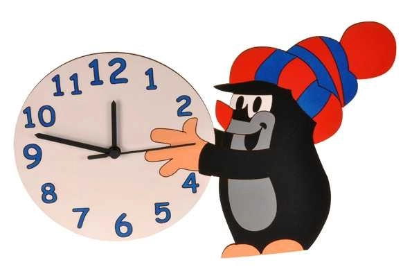 DoDo Kids Wooden Clock with Mole and Snowball