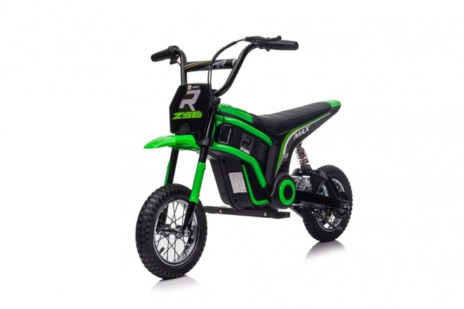 Green Battery-Powered Motocross Bike