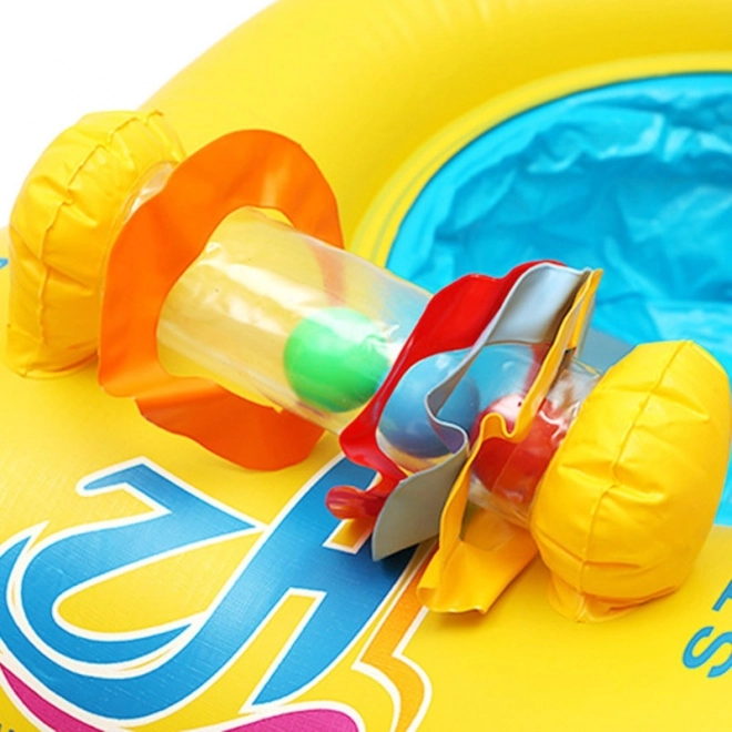 Inflatable Swimming Ring with Seat for Babies and Parents