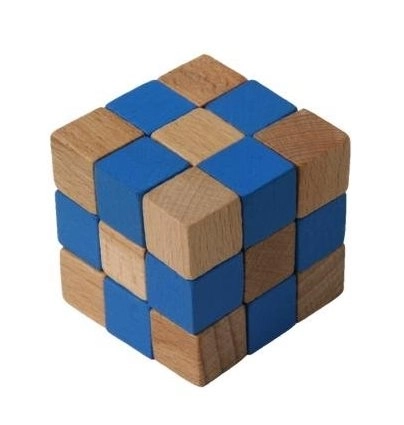 Purple Wooden Puzzle Cube