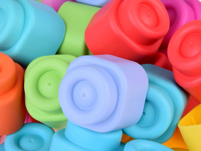Colorful Soft Rubber Blocks for Kids 36 Pieces