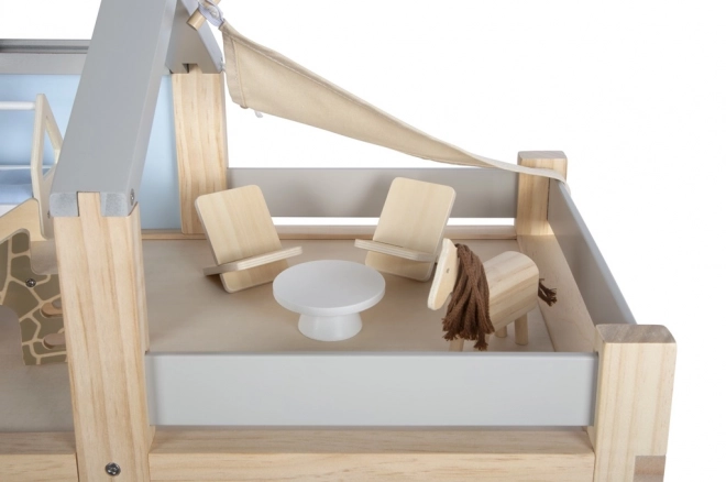 Small Foot Dollhouse with Furniture, Natural