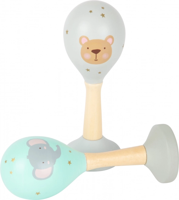 Small Foot Wooden Maracas Pastel Set