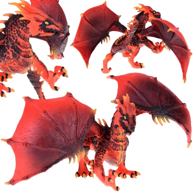 Majestic Red Dragon Figure