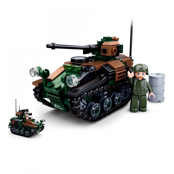 Sluban Model Bricks Small Tank Wiesel AWC 2-in-1 Set