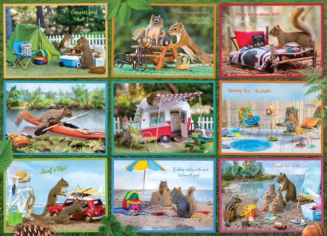 Cobble Hill Squirrels on Holiday Puzzle 1000 Pieces