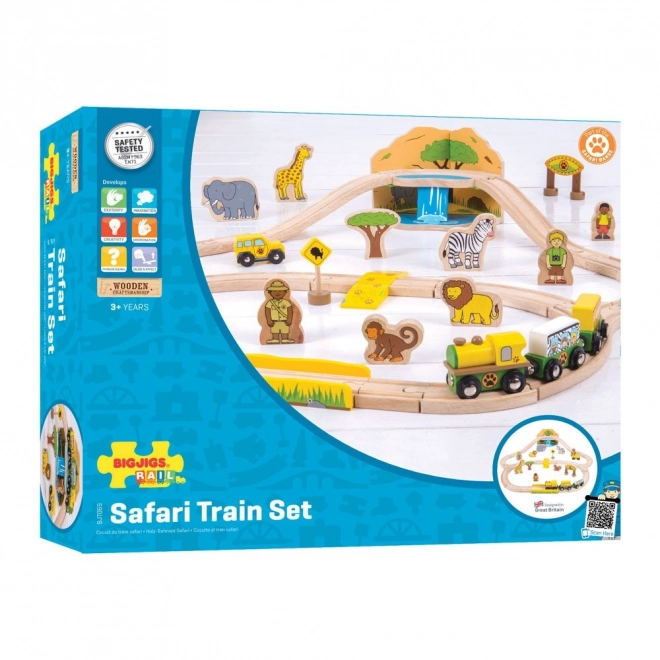 Wooden Train Safari Adventure Set