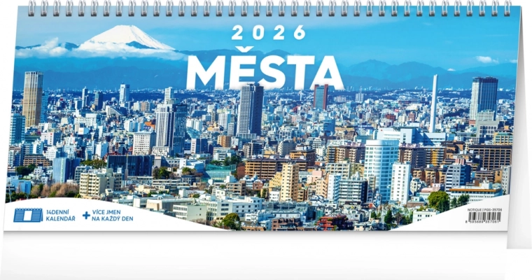 Desk Calendar Cities 2026, 14-day
