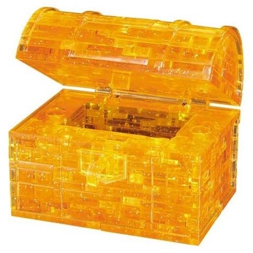 3D Crystal Puzzle Treasure Chest with Key