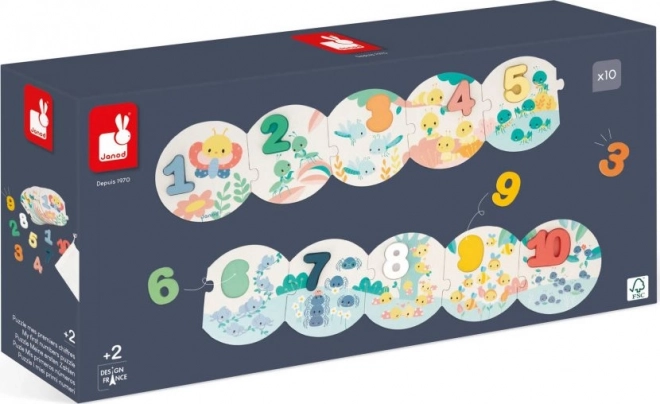 Janod My First Numbers Insert Puzzle 2 in 1