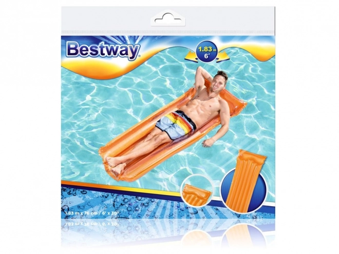 Inflatable Beach Mattress Deluxe 183 x 76 cm – orange