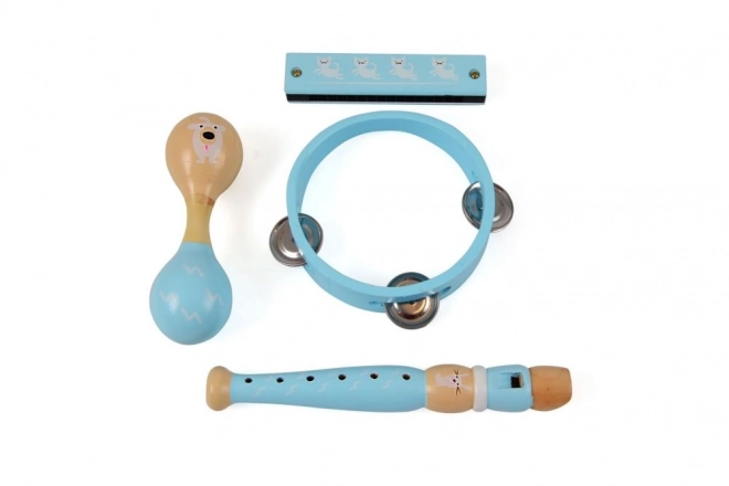 Blue Wooden Music Set