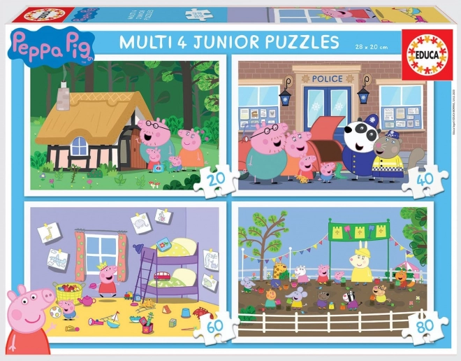 Peppa Pig 4-in-1 Progressive Puzzle Set