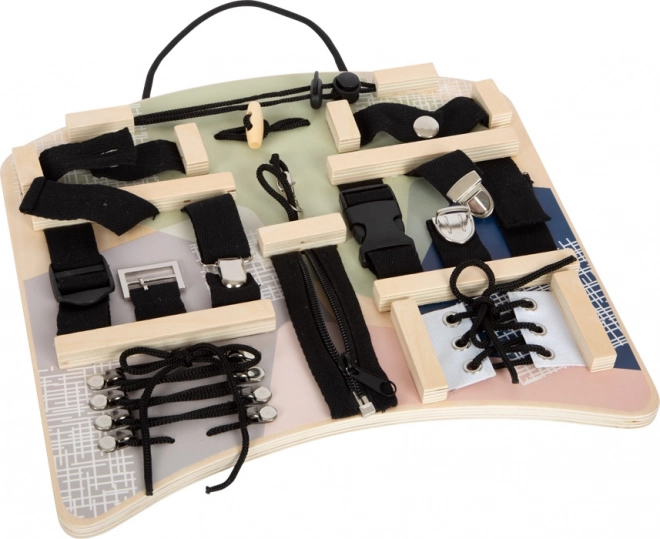 Motor Skills Activity Board with Connectors and Ties