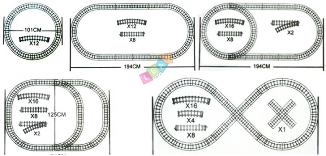 Large FENFA Train Set with Locomotive and Cars