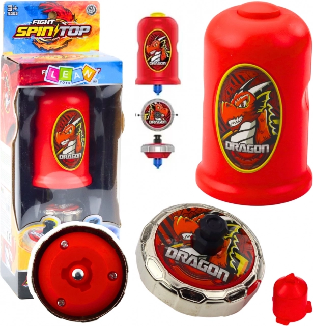 Set of Launcher and Flying Disc Red Dragon